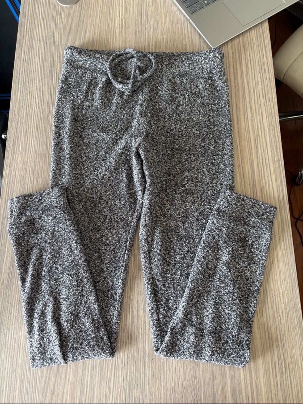 Express Gray Marled Knit Women’s Jogger Pants Small Soft Lounge Drawstring